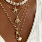 Collier-pour-femmes-mode-doux-poterie-toile-de-mer-coquille-pendentif-collier-r-tro-soleil-multicouche