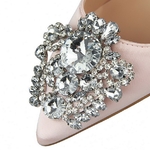 Escarpins-talons-hauts-10cm-pour-femmes-strass-vert-rose-soie-cristal-Satin-pingles-de-mariage-chaussures