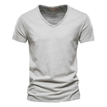 T-shirt-manches-courtes-et-col-en-v-pour-homme-haut-de-marque-de-qualit-100