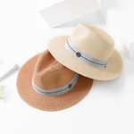 2020-nouveau-t-Panama-chapeau-pour-femmes-noir-ruban-paille-chapeau-mode-dame-glise-casquettes-plage