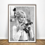 Affiche-en-toile-avec-impression-artistique-fran-aise-Brigitte-Bardot-Photo-mod-le-noir-et-blanc