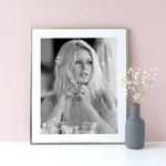 Affiche-en-toile-avec-impression-artistique-fran-aise-Brigitte-Bardot-Photo-mod-le-noir-et-blanc