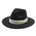 Chapeaux-femmes-classique-Panama-hommes-large-bord-feutr-chapeau-glise-mariage-feutr-bande-noir-Fedora-femmes