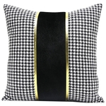 Housse-de-coussin-pied-de-poule-taie-d-oreiller-d-corative-de-luxe-en-cuir-dor