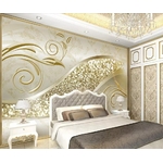 Beibehang-papier-peint-mural-personnalis-3d-motif-europ-en-abstrait-or-nacr-jaune-arri-re-plan