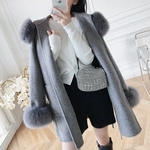 Manteau-de-Laine-en-Cachemire-Naturel-pour-Femme-V-tement-de-Haute-Qualit-avec-Vraie-Fourrure