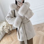 Manteau-de-Laine-en-Cachemire-Naturel-pour-Femme-V-tement-de-Haute-Qualit-avec-Vraie-Fourrure