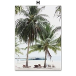 Toile-d-art-mural-de-plage-ananas-feuille-de-palmier-plante-d-arbre-peinture-affiches-et