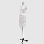 Robe-franges-blanche-pour-femmes-tenue-de-soir-e-l-gante-Sexy-sans-manches-avec-des