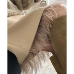 EWQ-jupe-courte-Slim-d-contract-e-pour-femmes-douce-et-unie-avec-plumes-d