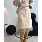 EWQ-jupe-courte-Slim-d-contract-e-pour-femmes-douce-et-unie-avec-plumes-d