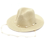 Collier-en-coquillage-pour-femmes-chapeaux-de-plage-pour-dames-paille-en-papier-tiss-e-nouvelle