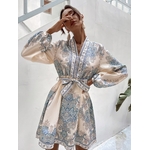 Mini-robe-Vintage-imprim-e-pour-femmes-mode-d-contract-e-col-en-V-style-Boho