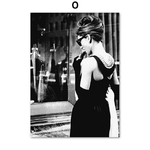 Affiches-et-imprim-s-de-Star-de-film-Audrey-Hepburn-toile-d-art-murale-en-noir