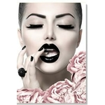 Peinture-diamant-mosa-que-de-strass-fleur-rose-parfum-mode-dame-maquillage-peinture-artistique-mur-moderne