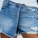 Short-en-jean-d-chir-pour-femmes-couleur-unie-m-lange-de-coton-Sexy-trou-attrayant