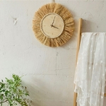 Horloge-murale-en-raphia-tiss-e-la-main-en-bois-style-nordique-et-minimaliste-d-coration