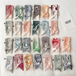 Foulard-Long-et-troit-Imprim-de-Lettres-pour-Femme-Bandeau-pour-Poign-e-de-Sac-Bandana