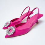 Chaussures-bout-pointu-en-diamant-rose-Nude-pour-femmes-chaussures-talons-bas-et-lani-res-dans
