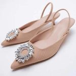 Chaussures-bout-pointu-en-diamant-rose-Nude-pour-femmes-chaussures-talons-bas-et-lani-res-dans