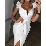 Robe-longue-en-dentelle-blanche-et-coton-brod-e-pour-femme-tenue-moulante-Sexy-volants-manches