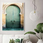 Maroc-porte-arabe-peintures-d-coratives-Architecture-toile-affiches-islamique-mur-Art-photos-impressions-pour-salon