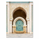 Maroc-porte-arabe-peintures-d-coratives-Architecture-toile-affiches-islamique-mur-Art-photos-impressions-pour-salon