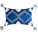 Taie-d-oreiller-en-coton-tuft-bleu-Style-Boho-marocain-housse-de-coussin-longue-30x50-45x45cm