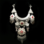 Miao-bijoux-traditionnels-chinois-r-tro-pour-femmes-accessoires-de-danse-en-argent-cha-ne-pendentif