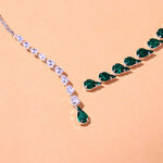 Collier-ras-du-cou-en-Zircon-vert-pour-femme-Vintage-goutte-d-eau-ouvert-bijoux-de