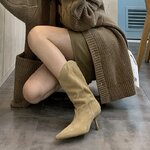 Bottes-courtes-talons-hauts-pour-femmes-chaussures-bout-pointu-la-mode-automne-et-hiver-2022