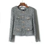 Veste-en-Tweed-carreaux-pour-femmes-manteau-Vintage-l-gant-pour-dames-m-lange-de-laine