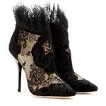 Bottines-Sexy-bout-pointu-pour-femmes-mode-britannique-de-luxe-en-dentelle-noire-talons-hauts-robe