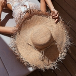 t-femmes-raphia-grand-large-bord-soleil-chapeau-noir-ruban-noeud-disquette-paille-chapeaux-fille