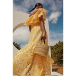 Jupe-longue-brod-e-pour-femmes-nouvelle-robe-de-vacances-Double-couche-feuille-de-Lotus-col