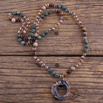 Bijoux-Tribal-boh-me-en-cristal-pierre-Long-nou-irr-gulier-Druzy-Stone-pendentif-colliers-pour