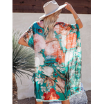 Cardigan-manches-Kimono-en-mousseline-de-soie-pour-femmes-imprim-floral-ample-noir-Cover-Up-pour