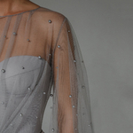 Robe-de-soir-e-Maxi-sans-bretelles-l-gante-moulante-blanche-Sexy-manches-lanternes-pour-les
