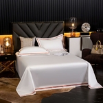 Drap-de-lit-plat-en-coton-gyptien-1000TC-taille-king-haut-de-gamme-couleur-unie-lit