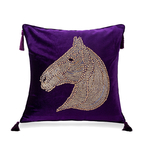 Housse-de-coussin-t-te-de-cheval-perl-e-en-velours-taie-d-oreiller-avec-glands
