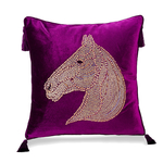 Housse-de-coussin-t-te-de-cheval-perl-e-en-velours-taie-d-oreiller-avec-glands