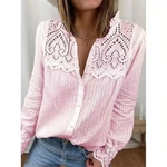 Chemisier-ample-en-coton-pour-femme-chemise-d-contract-e-col-rond-et-manches-longues-en