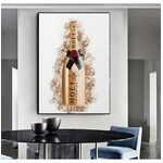 Affiche-en-toile-modulaire-imprim-e-Graffiti-pour-arri-re-plan-de-chevet-couleur-or-champagne