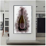 Affiche-en-toile-modulaire-imprim-e-Graffiti-pour-arri-re-plan-de-chevet-couleur-or-champagne