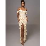 Articat-Robe-de-Soir-e-Fendue-pour-Femme-Tenue-l-gante-Bretelles-Fines-Dos-Ouvert-Slim