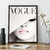 Vogue-couverture-blanc-chapeau-Art-toile-peinture-photo-murale-photographie-de-mode-toile-Art-imprime-et