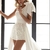 Mini-robe-blanche-asym-trique-paule-d-nud-e-taille-haute-Sexy-Design-de-mode-Patchwork