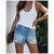 Jupe-courte-en-jean-bleu-clair-pour-femme-tenue-d-contract-e-avec-trous-en-Denim