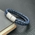 Bracelet-en-cuir-tress-pour-hommes-Punk-noir-marron-rouge-bleu-fermoir-magn-tique-en-acier