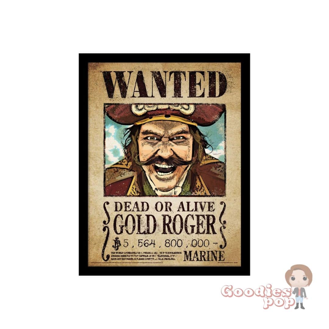 cadre-wanted-gold-roger-one-piece-goodiespop
